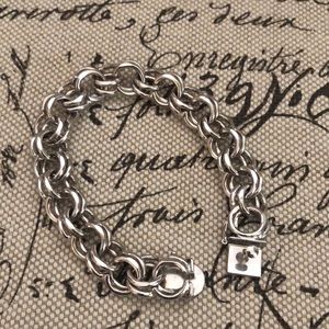 THICK! 925 Sterling Silver Rolo link bracelet